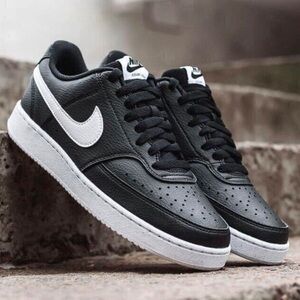 Nike Court Vision Next Nature Low Black White Sz 9 Men